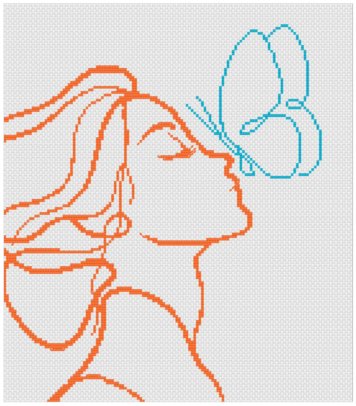 Butterfly Kisses Cross Stitch Pattern