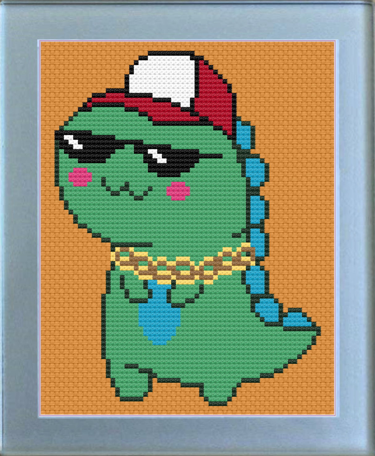 Cool Dinosaur Cross Stitch Pattern