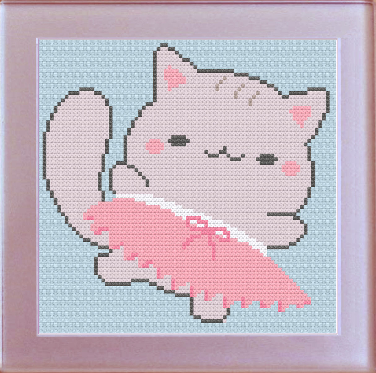 Ballerina Kitty Cross Stitch Pattern