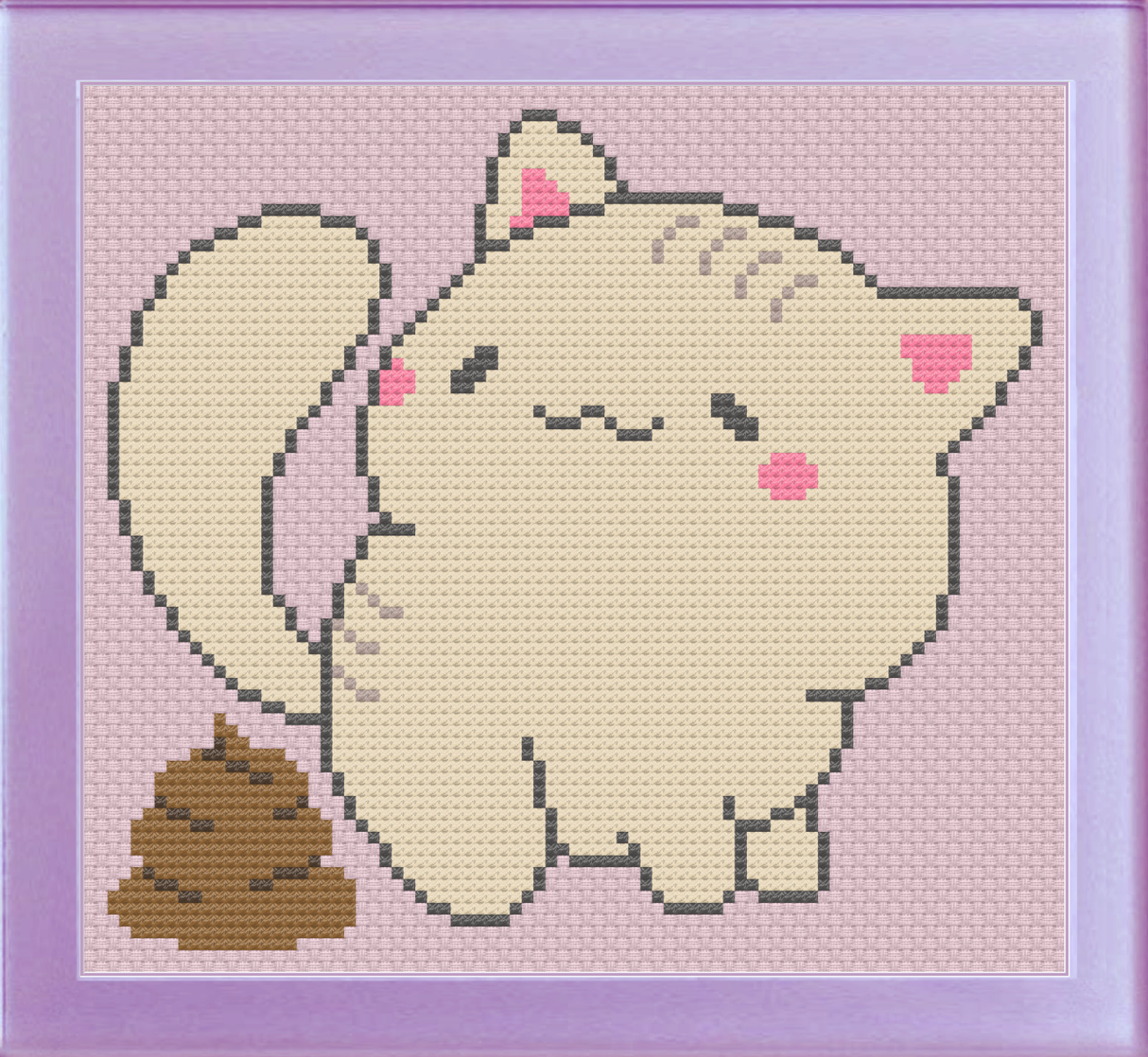 Kitty Poo Cross Stitch Pattern