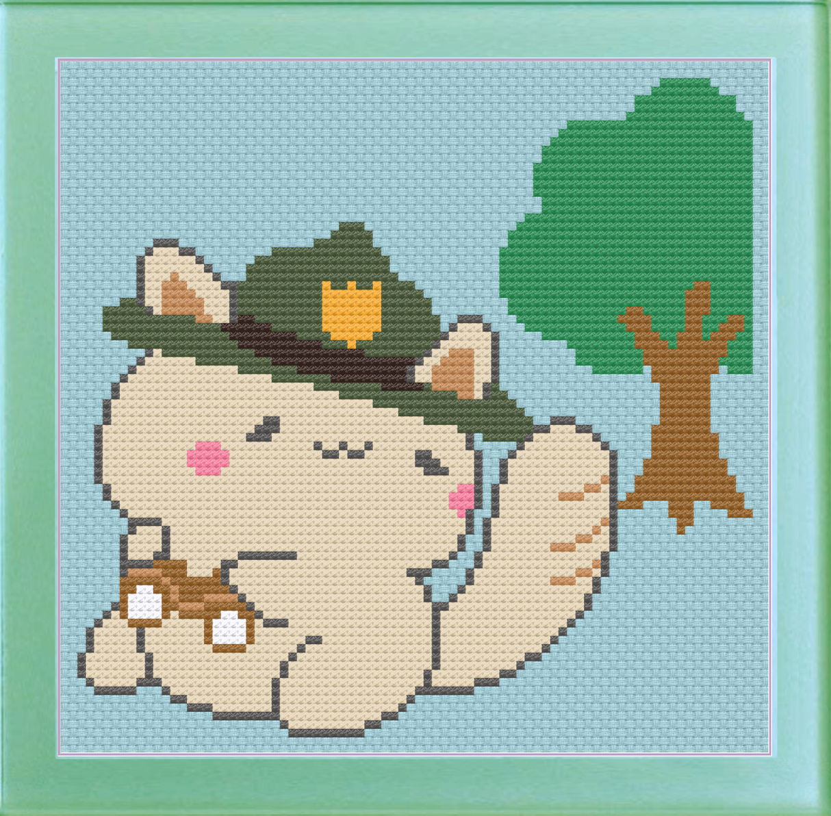 Ranger Kitty Cross Stitch Pattern