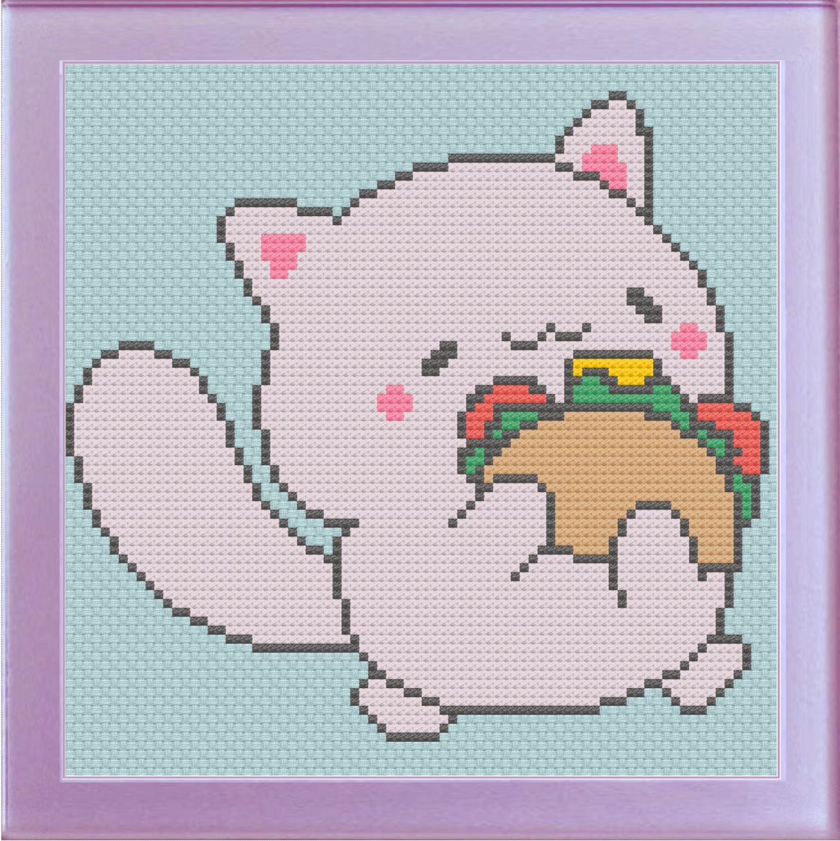 Taco Kitty Cross Stitch Pattern