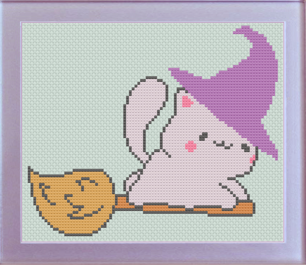 Witch Kitty Cross Stitch Pattern