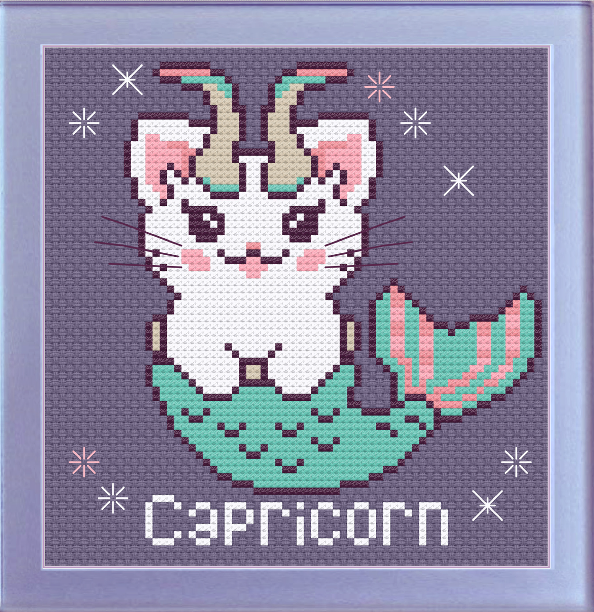 Capricorn Cat Cross Stitch Pattern