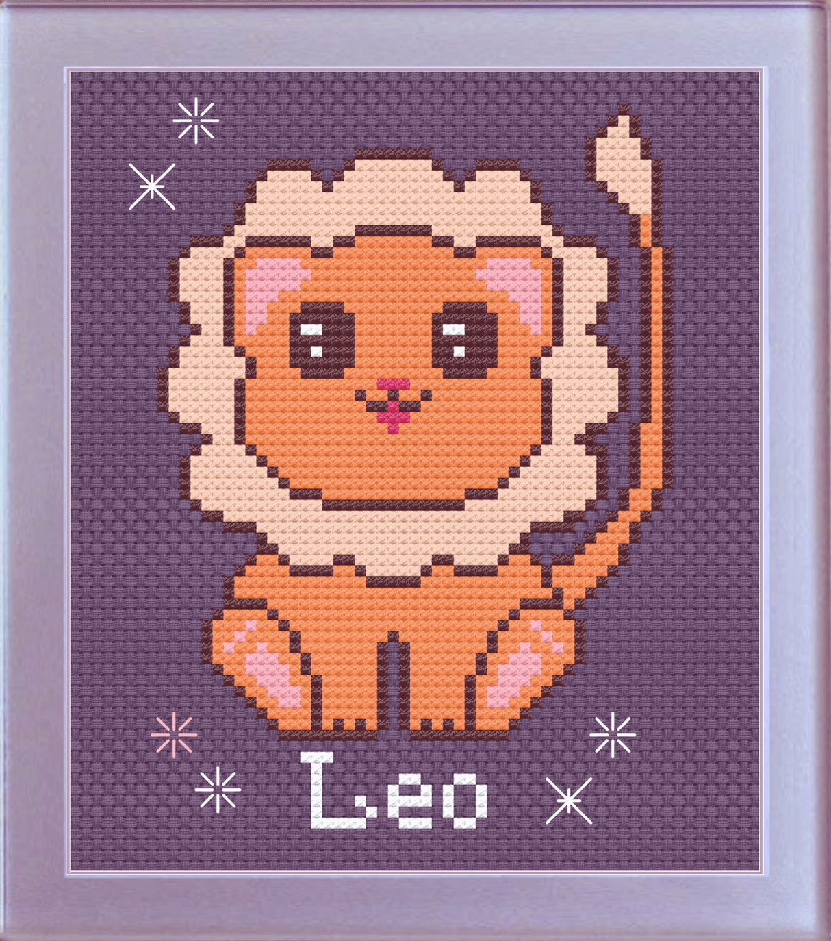 Leo Cat Cross Stitch Pattern