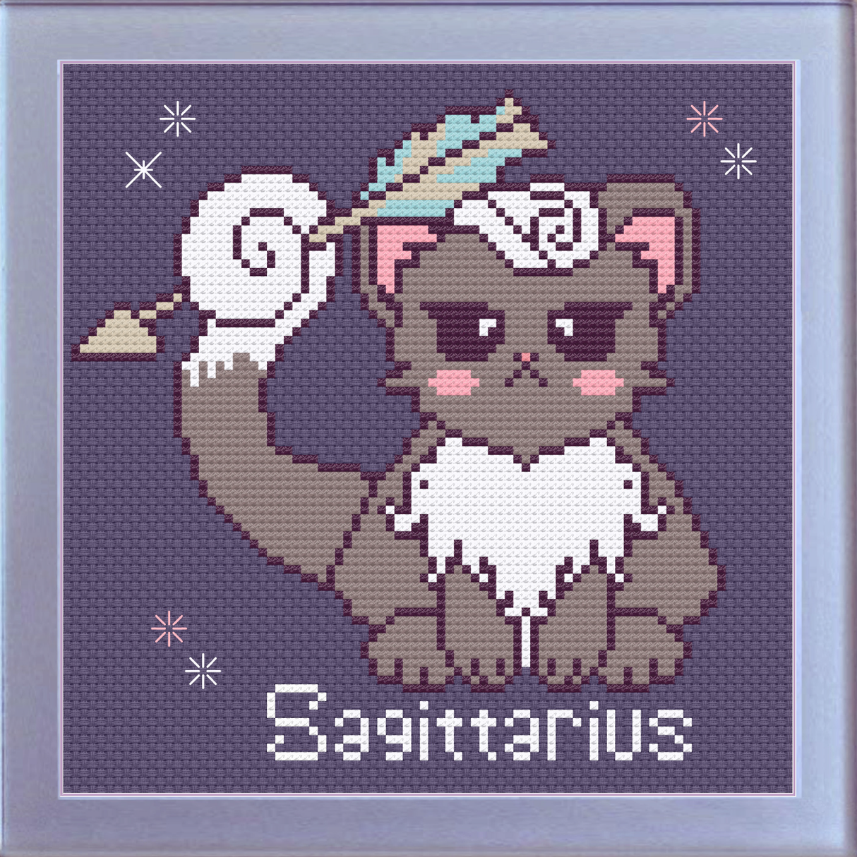 Sagittarius Cat Cross Stitch Pattern