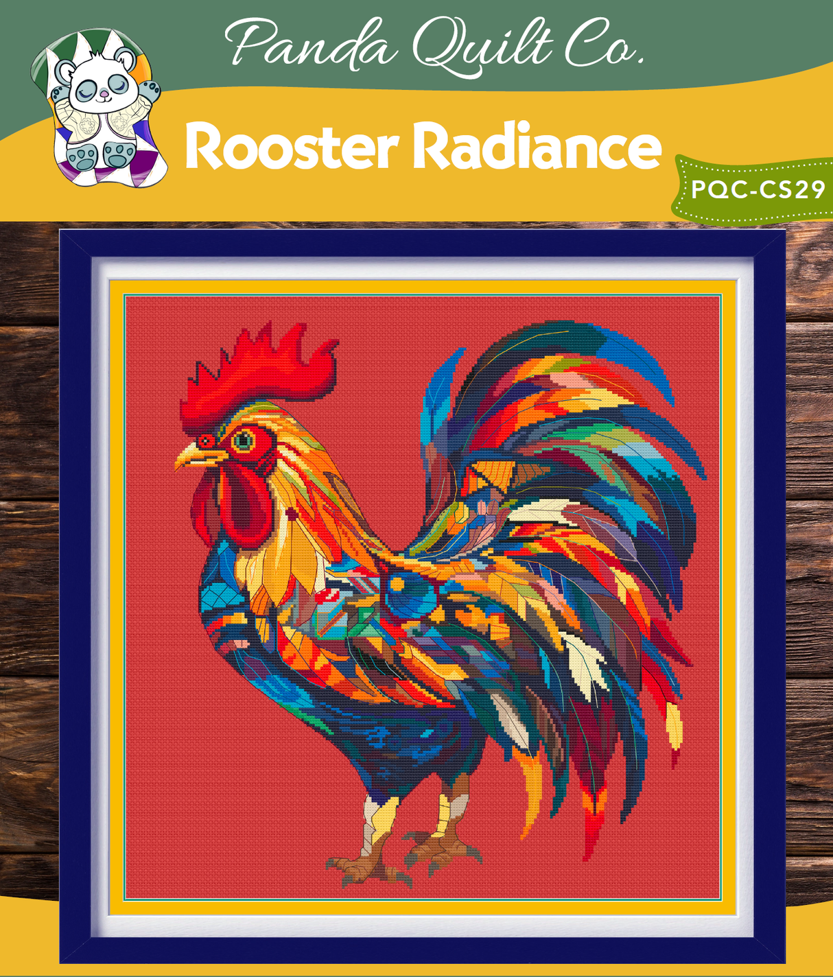 Rooster Radiance Cross Stitch Pattern