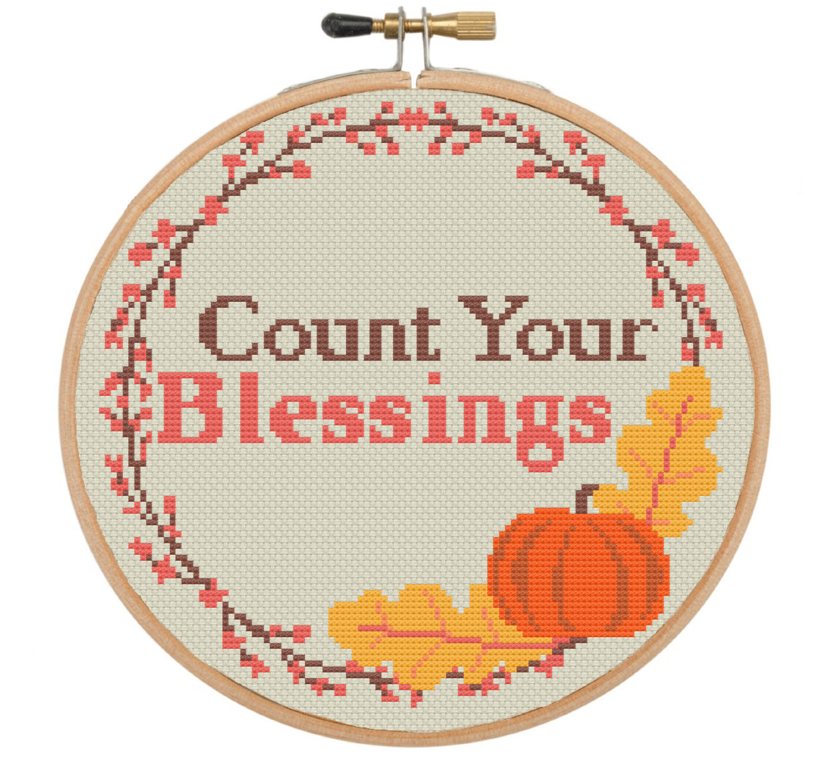 Autumn Wreath – Count Your Blessings Cross Stitch Pattern