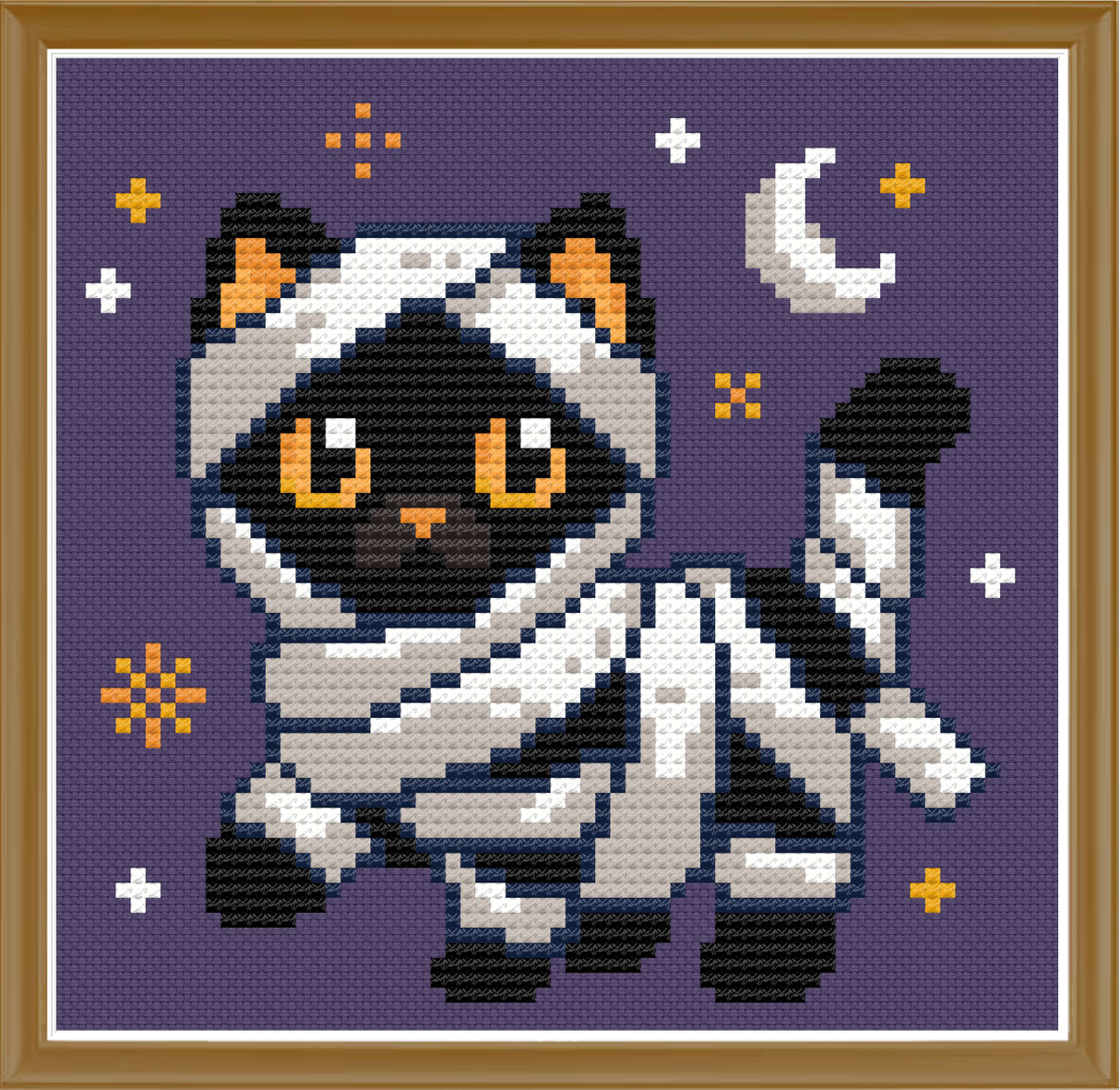 Mummy Cat Cross Stitch Pattern