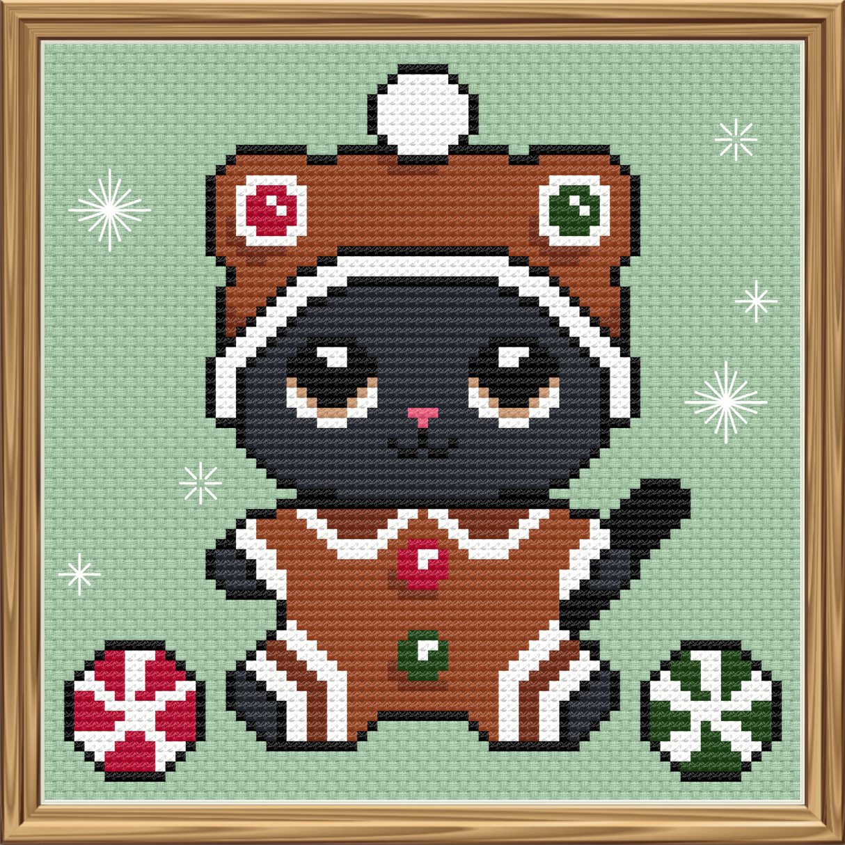 Gingerpaws Cross Stitch Pattern