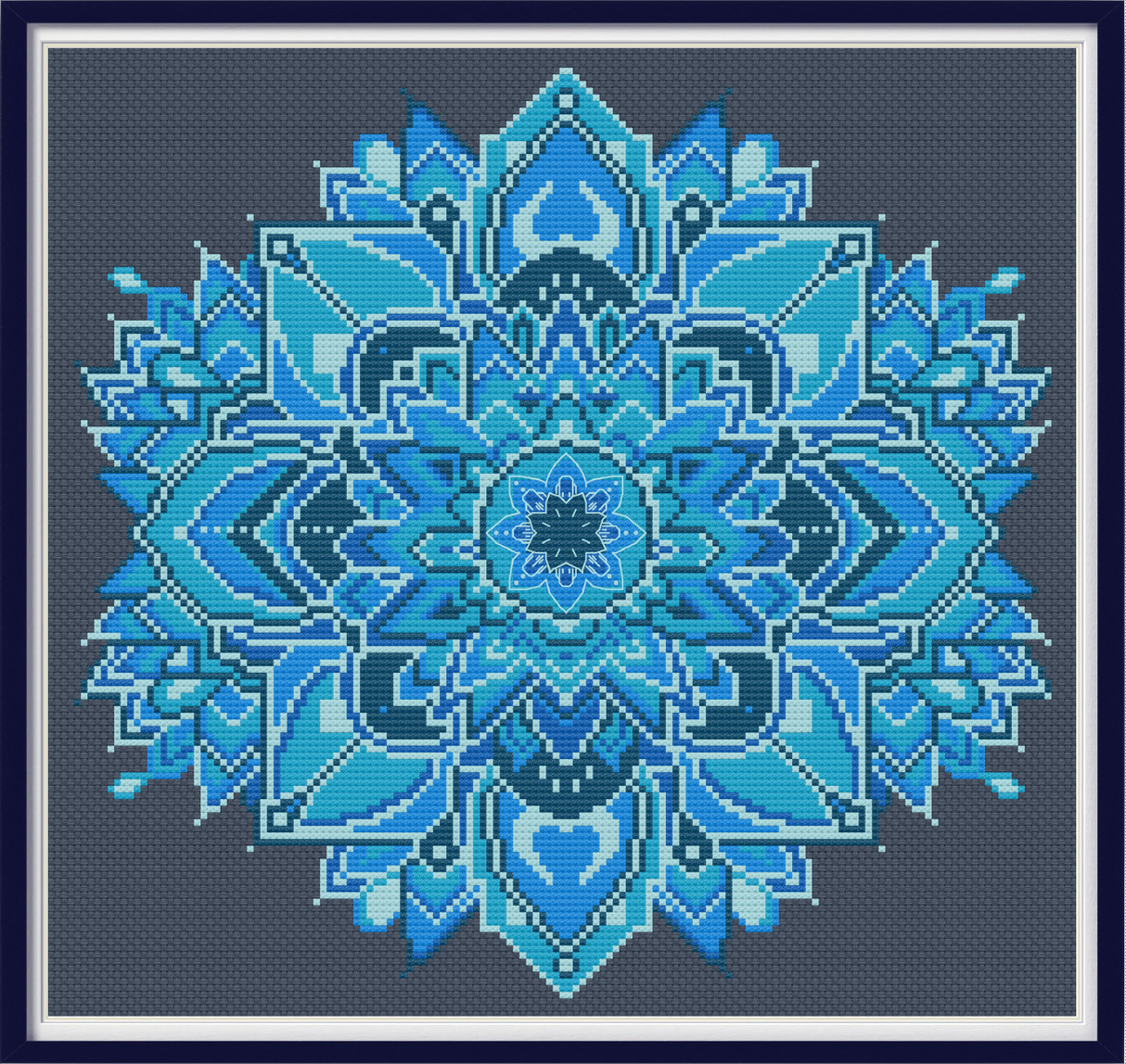 Snowflake Mandala Cross Stitch Pattern