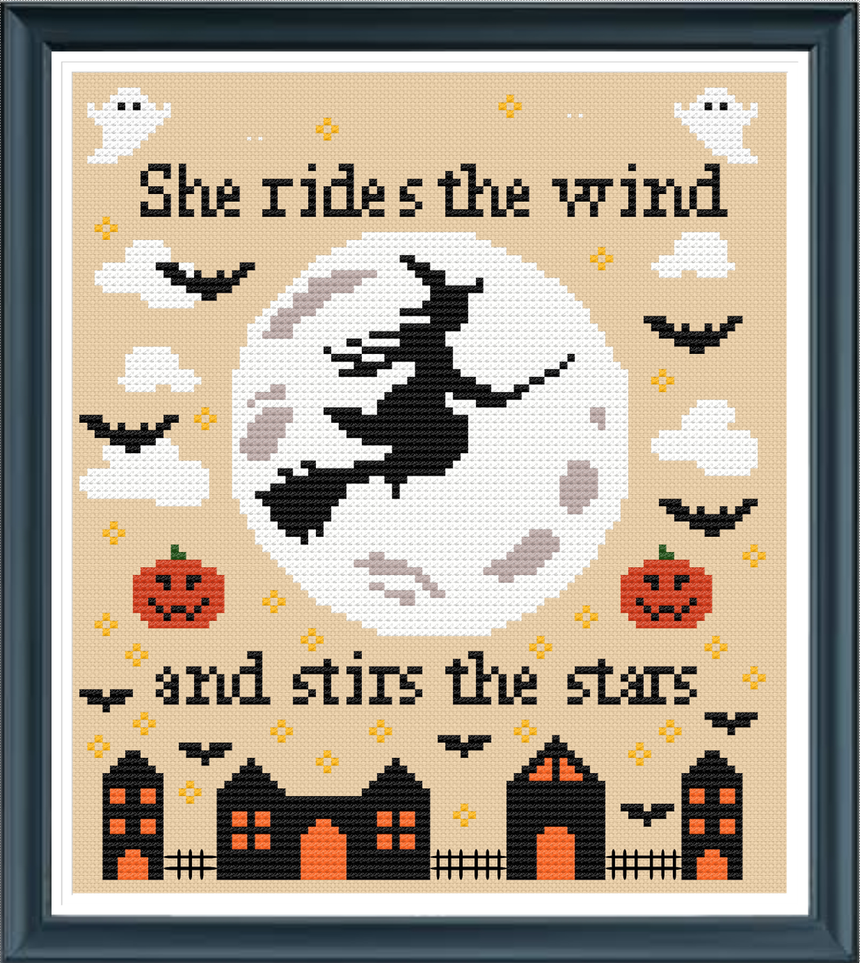 Moonlight Rider Cross Stitch Pattern