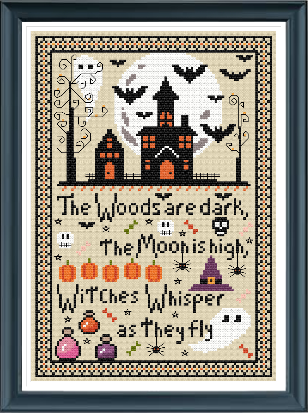 Witches Whisper Cross Stitch Pattern