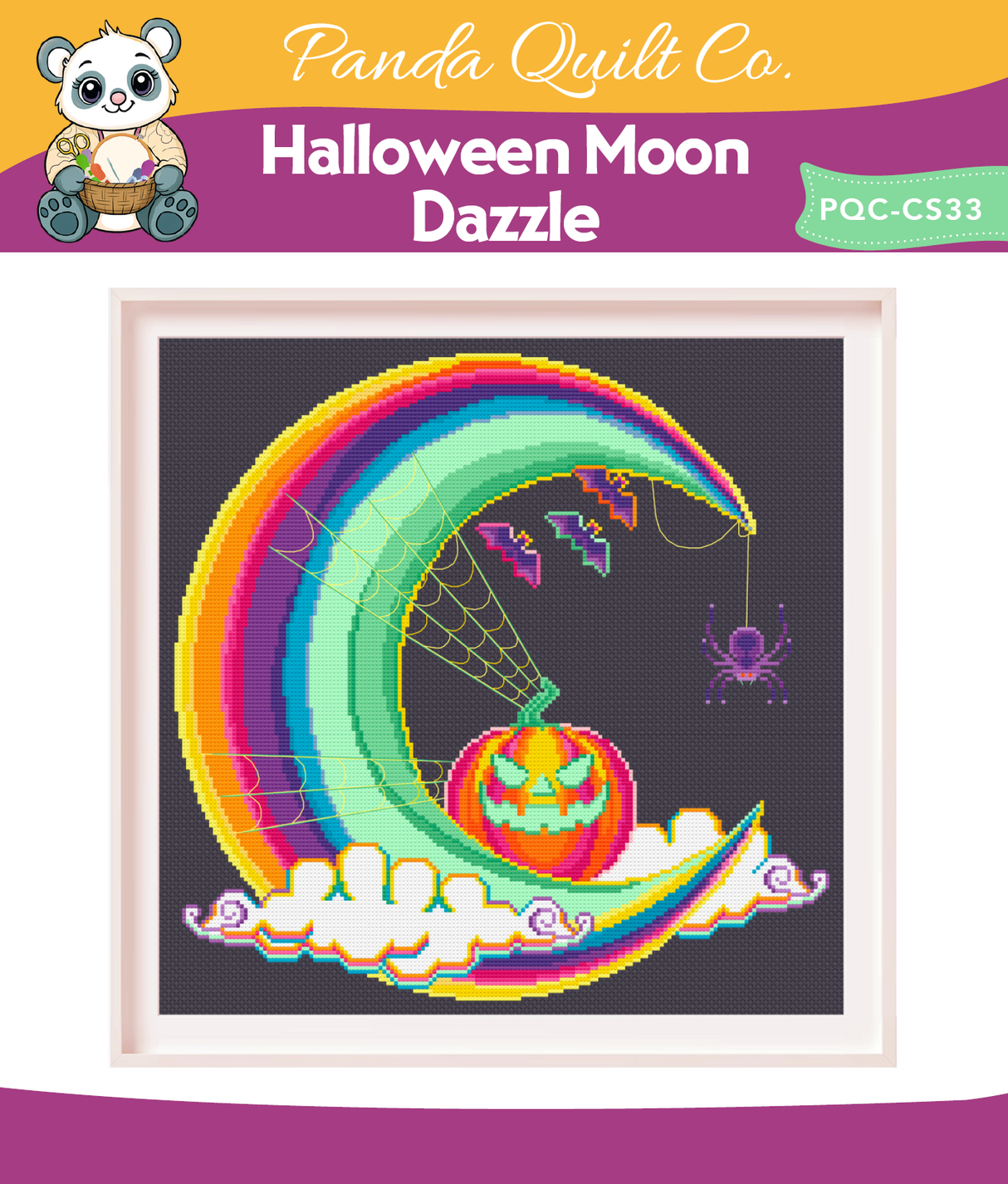 Halloween Moon Cross Stitch Pattern