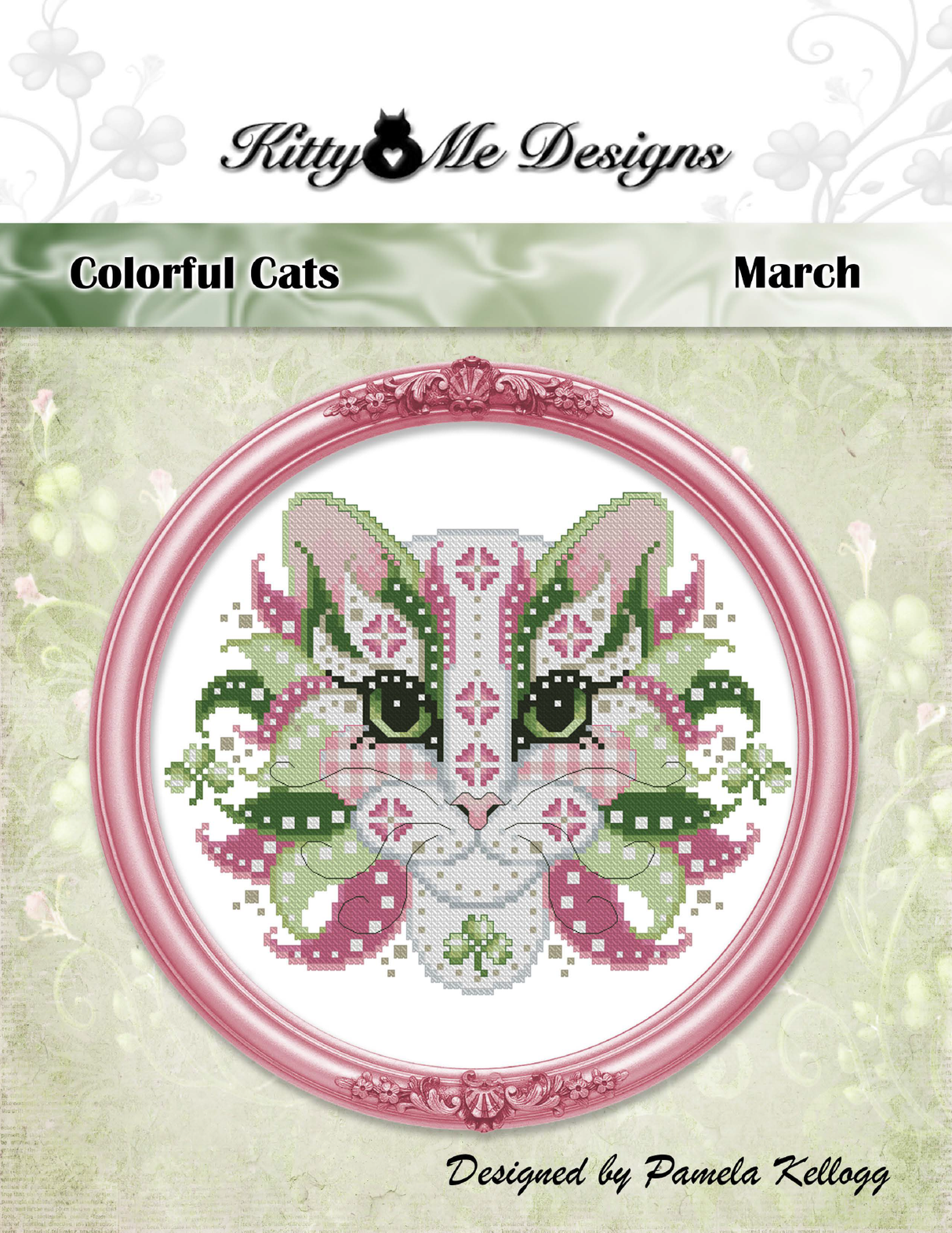 Colorful Cats March Cross Stitch Pattern
