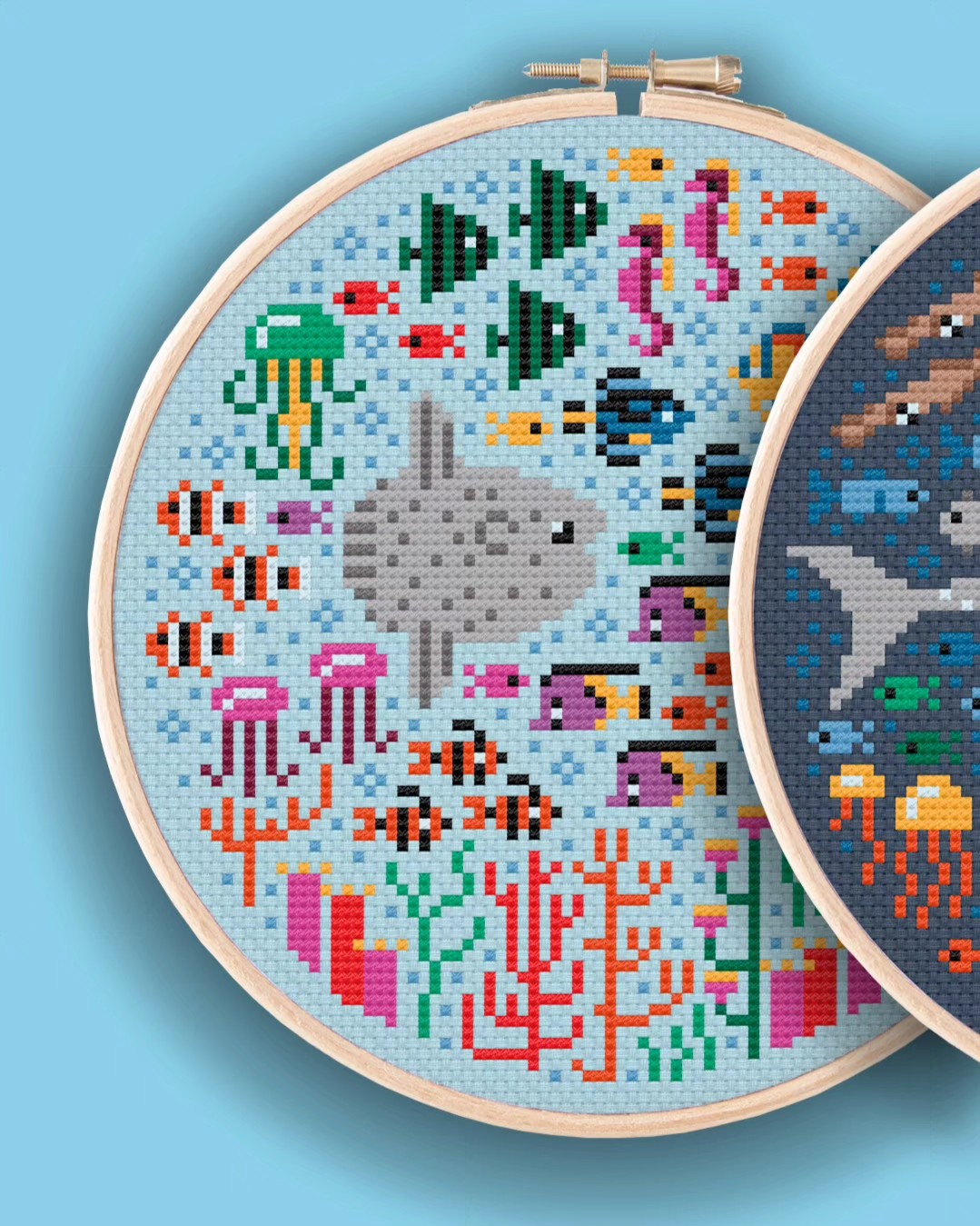 Mini Ocean View 1 Cross Stitch Pattern