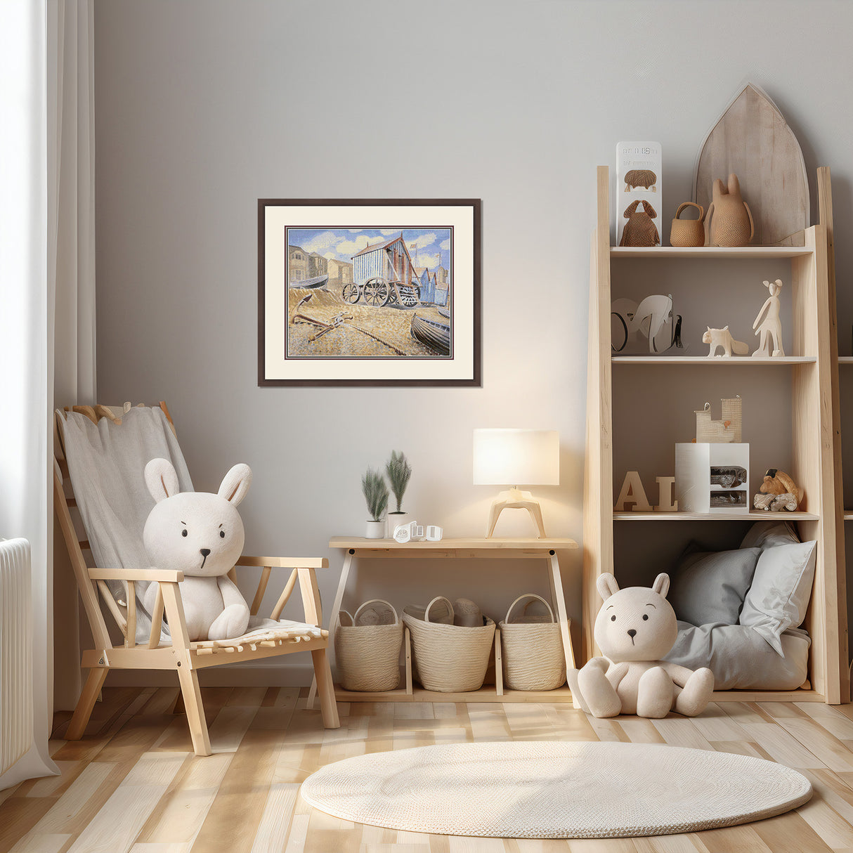 Late August Beach Aldeburgh Ravilious Cross Stitch Pattern