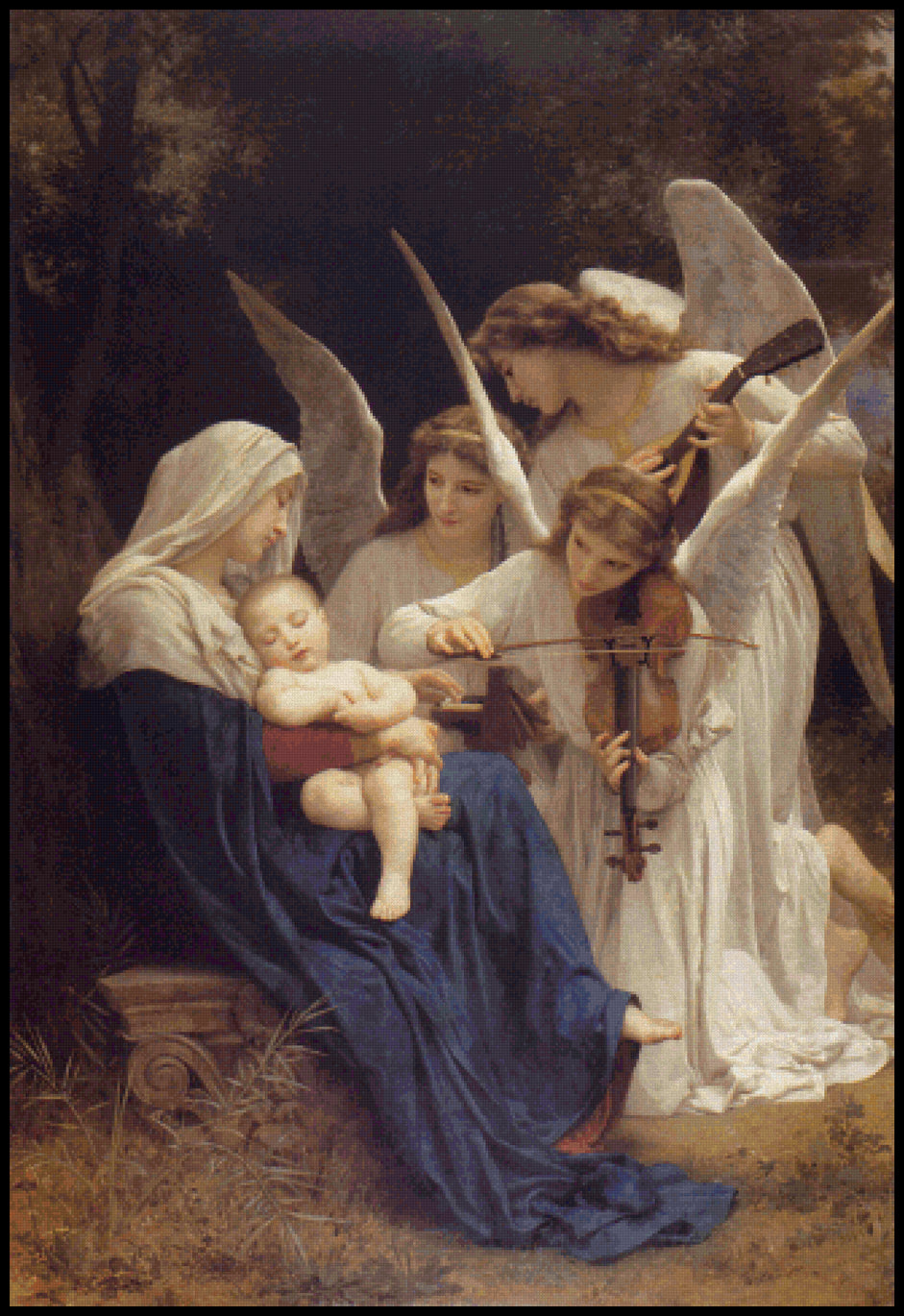 Song of the Angels - William Bouguereau Cross Stitch Pattern