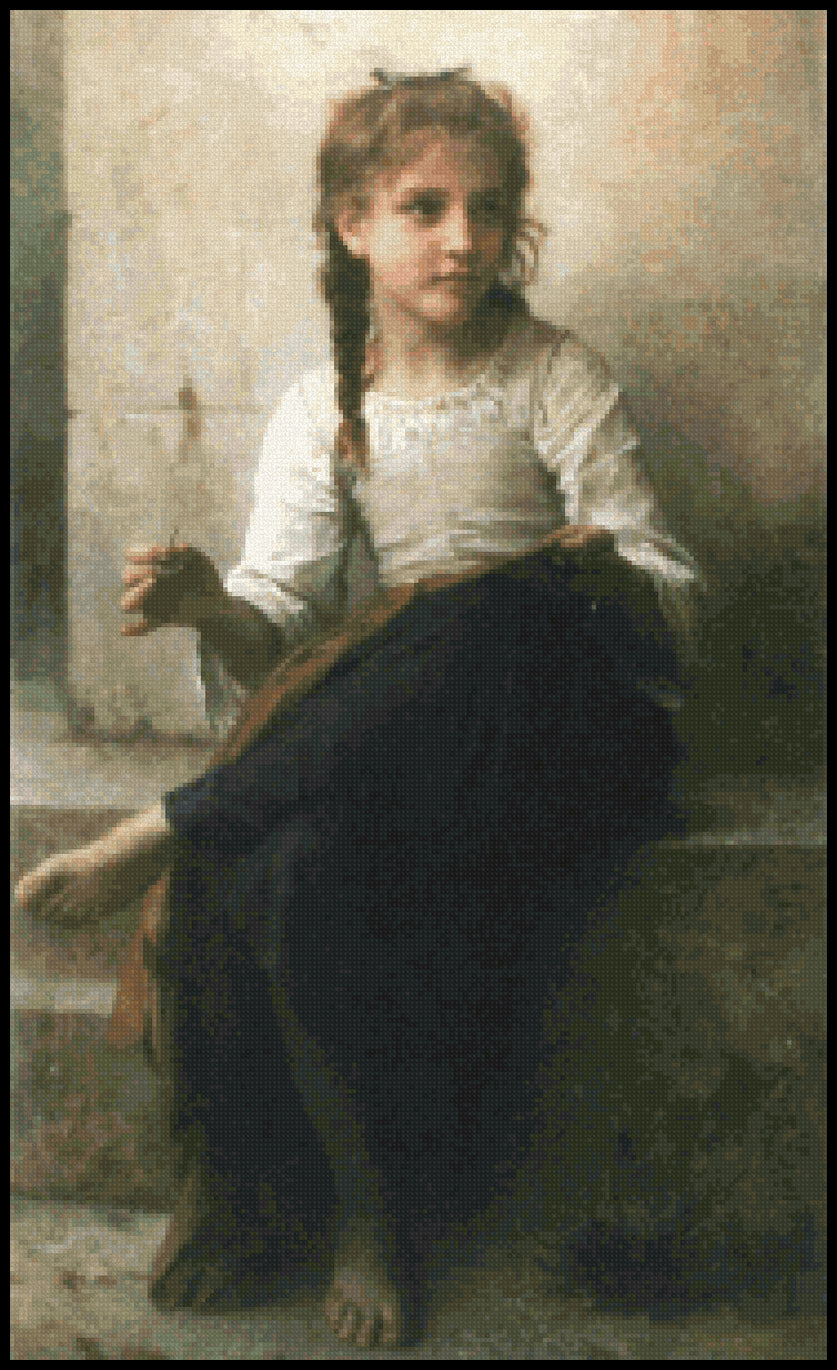 The Seamstress - William Bouguereau Cross Stitch Pattern