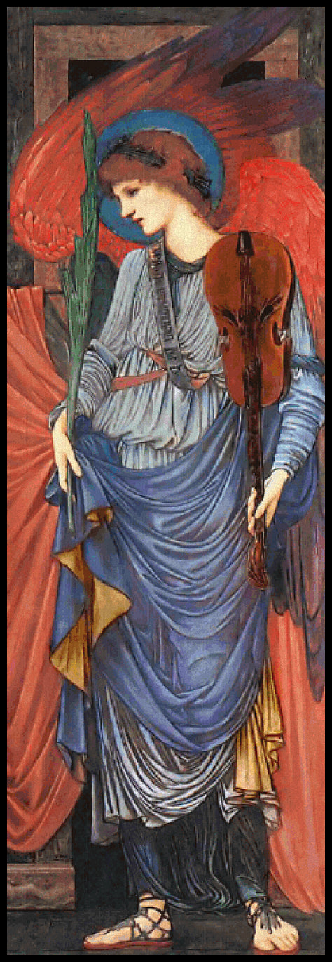A Musical Angel - Edward Burne-Jones Cross Stitch Pattern