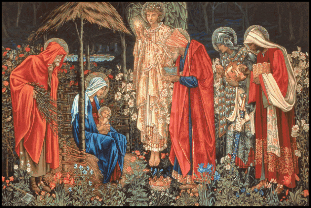 The Adoration of the Magi - Edward Burne-Jones Cross Stitch Pattern