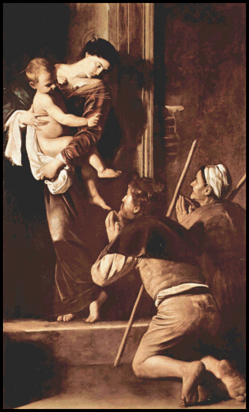 Madonna di Loreto - Caravaggio Cross Stitch Pattern