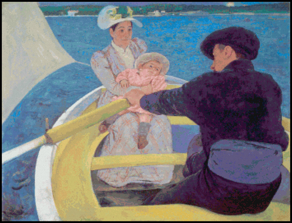 The Boating Party - Mary Cassatt Cross Stitch Pattern