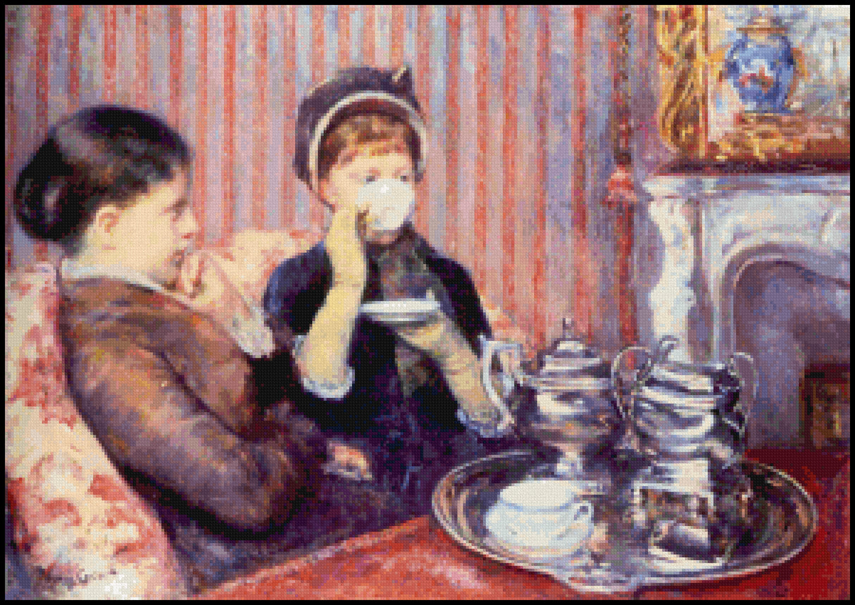 A Cup of Tea - Mary Cassatt Cross Stitch Pattern