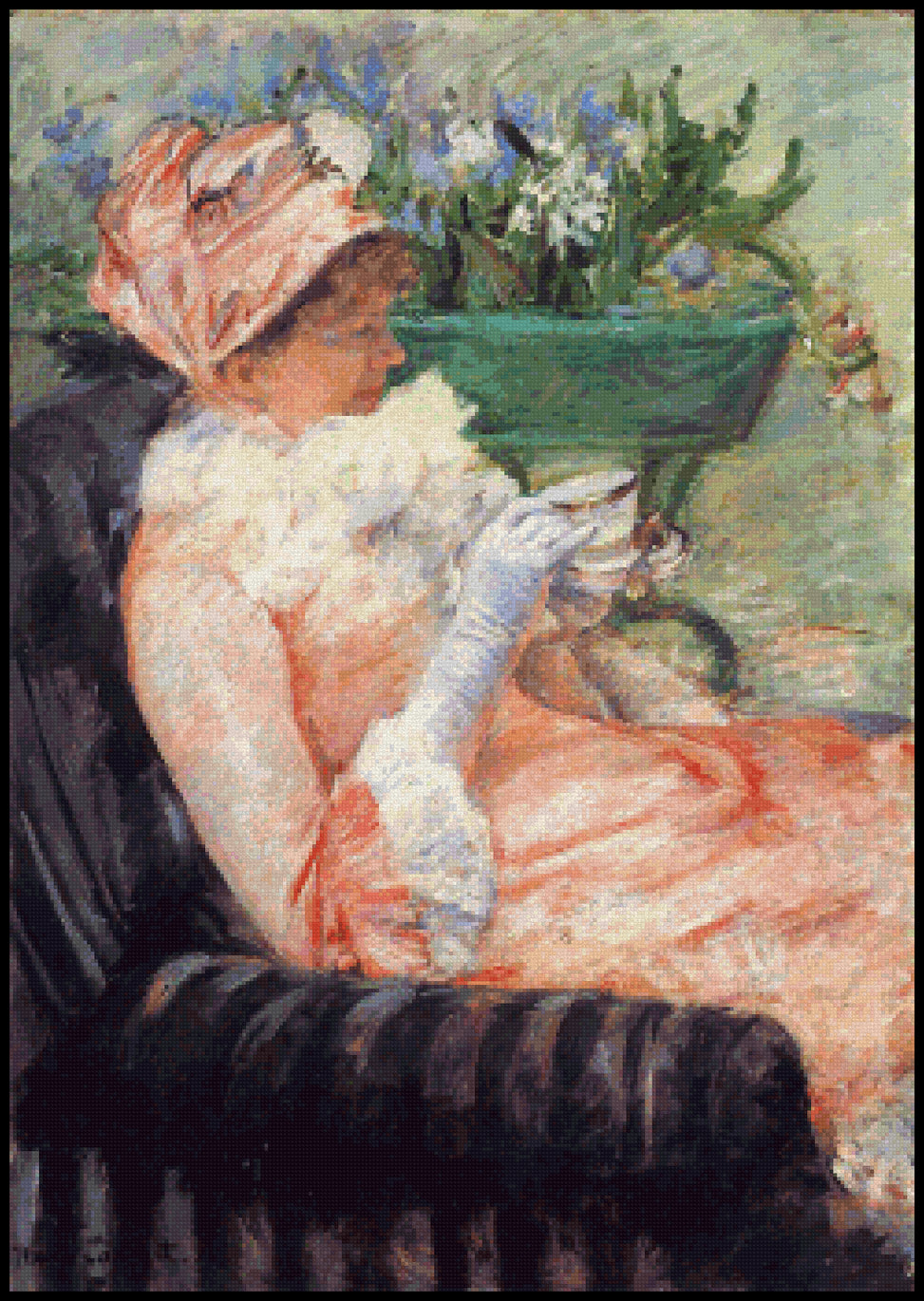 The Cup of Tea - Mary Cassatt Cross Stitch Pattern