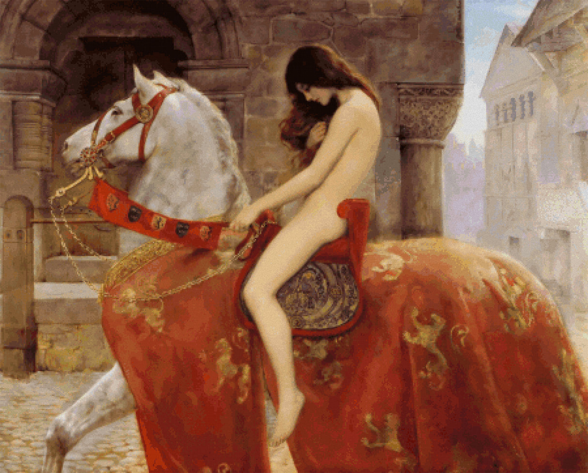 Lady Godiva – John Collier Cross Stitch Pattern
