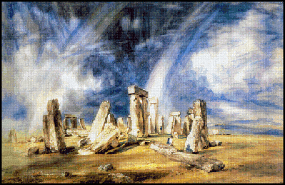 Stonehenge – John Constable Cross Stitch Pattern