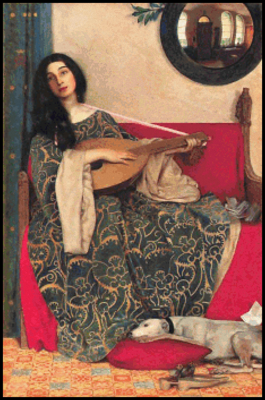 Mariana in the South – Frank Cadogan Cowper Cross Stitch Pattern
