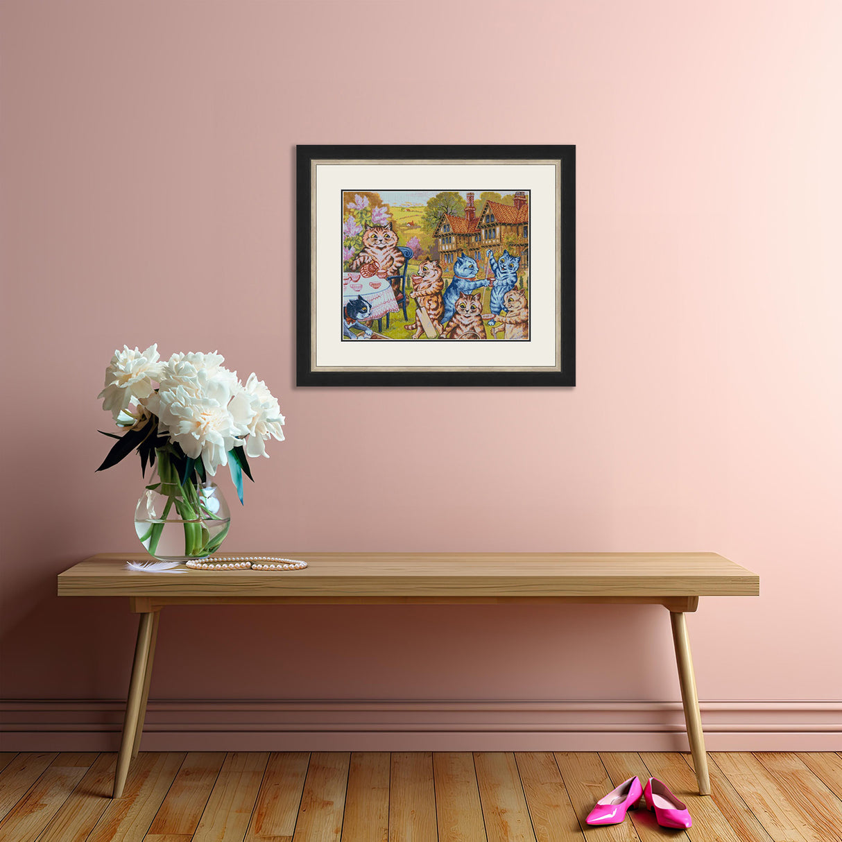 Cat’s Summer Tea Party Cross Stitch Pattern