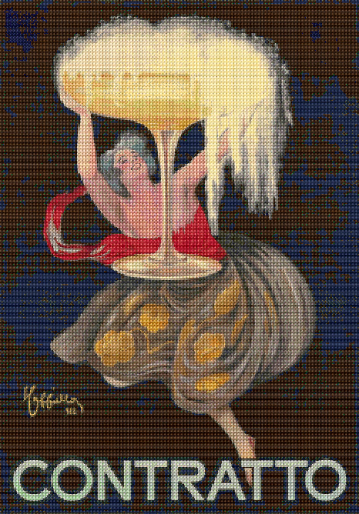 Contratto Cappiello Cross Stitch Pattern