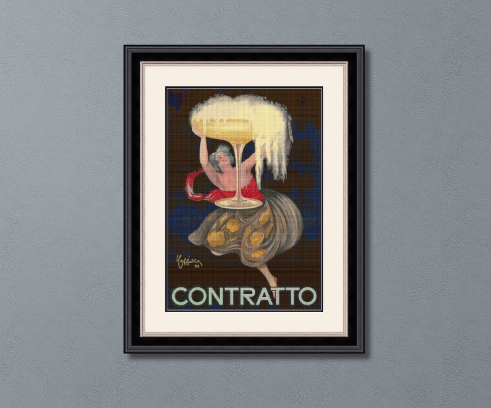 Contratto Cappiello Cross Stitch Pattern
