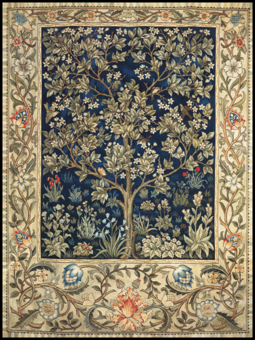 Garden of Delight – John Henry Dearle Cross Stitch Pattern