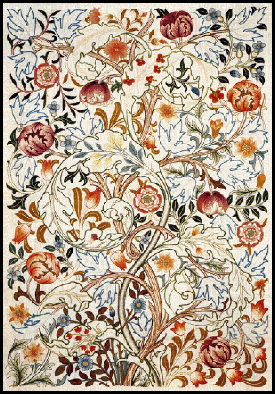 Acanthus – John Henry Dearle Cross Stitch Pattern