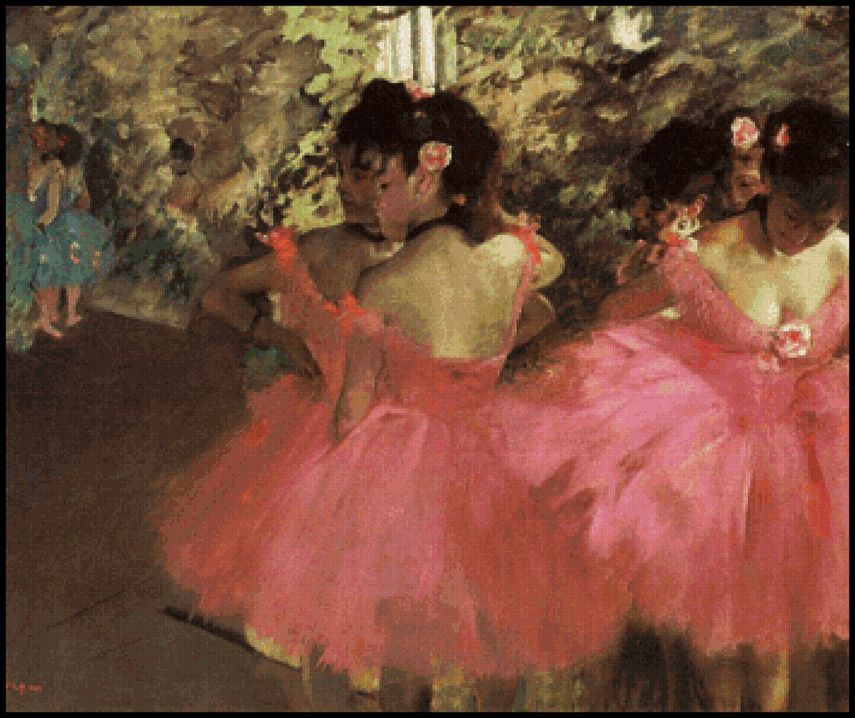 Dancers in Pink - Edgar Degas Cross Stitch Pattern