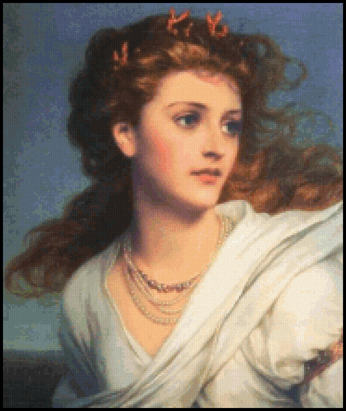 Miranda - Sir Frank Dicksee Cross Stitch Pattern