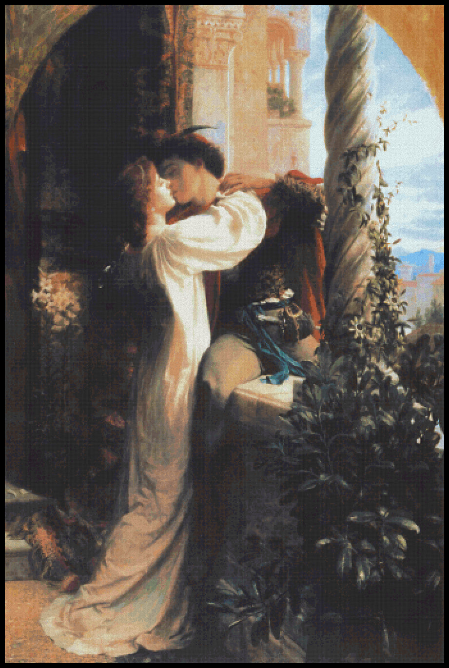 Romeo and Juliet - Sir Frank Dicksee Cross Stitch Pattern