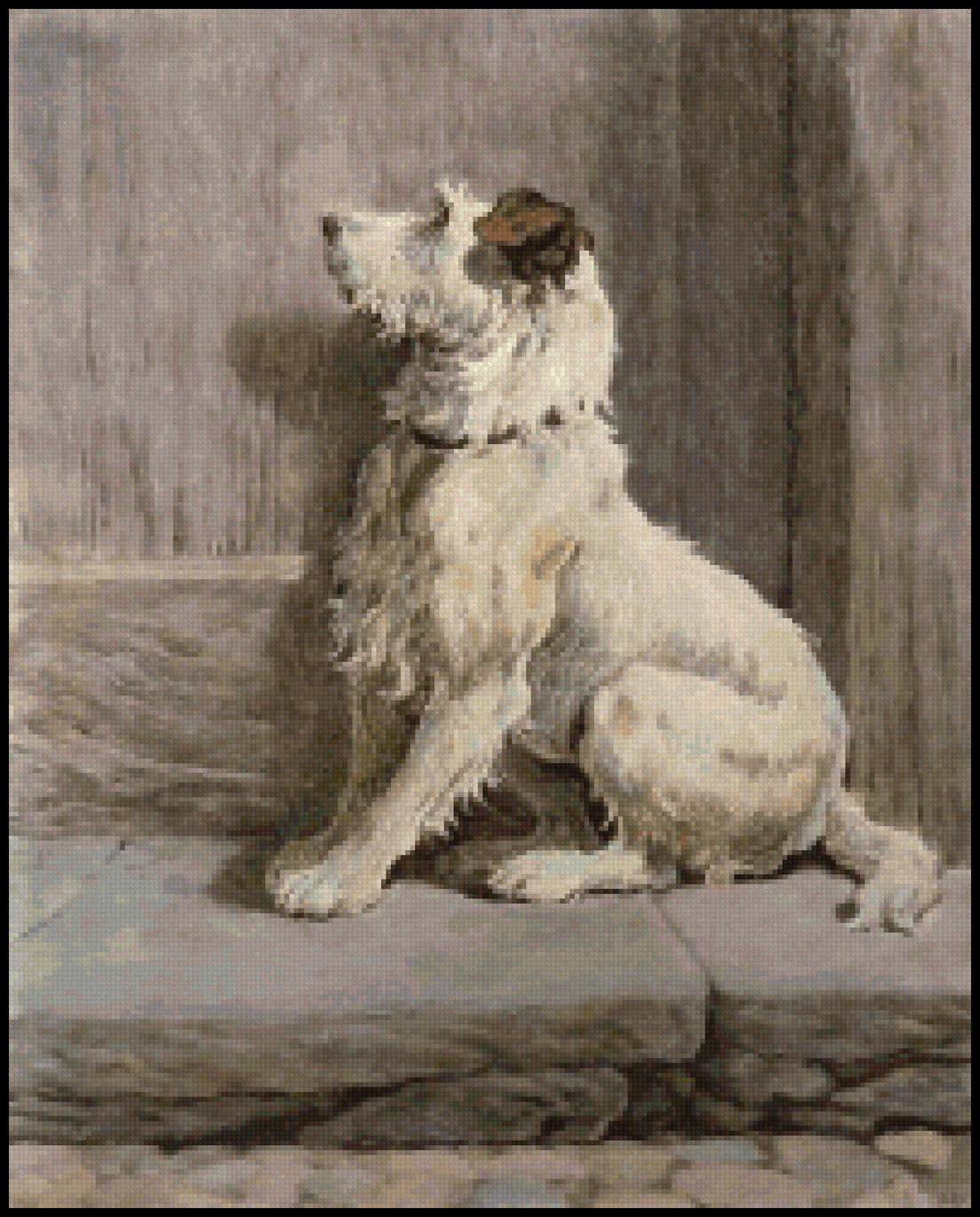 Prodigal (Dog) - Herbert Dicksee Cross Stitch Pattern