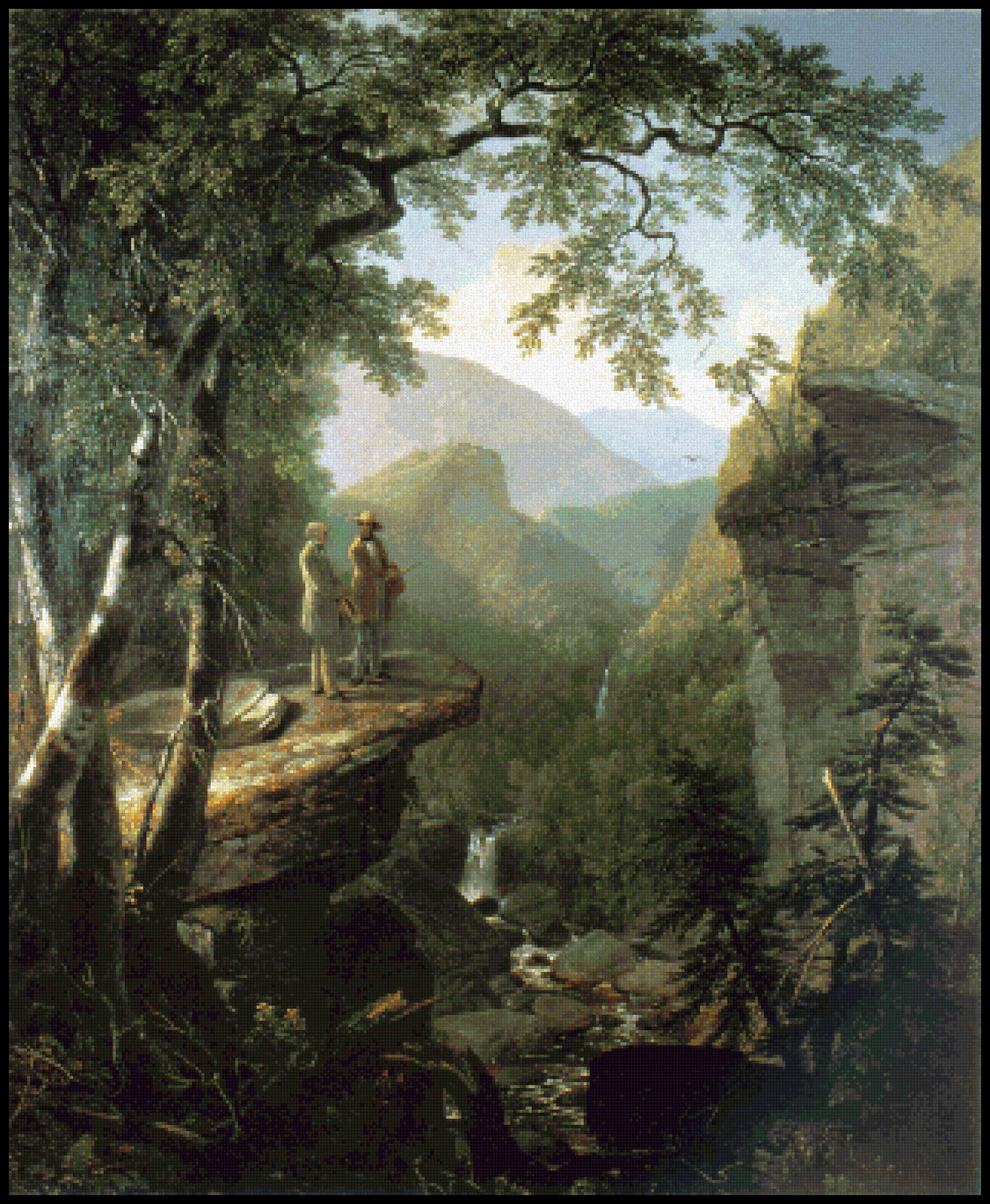 Kindred Spirits Asher Brown Durand Cross Stitch Pattern