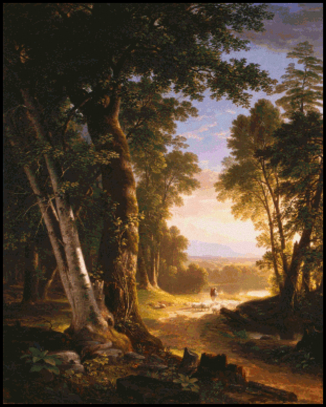The Beeches Asher Brown Durand Cross Stitch Pattern