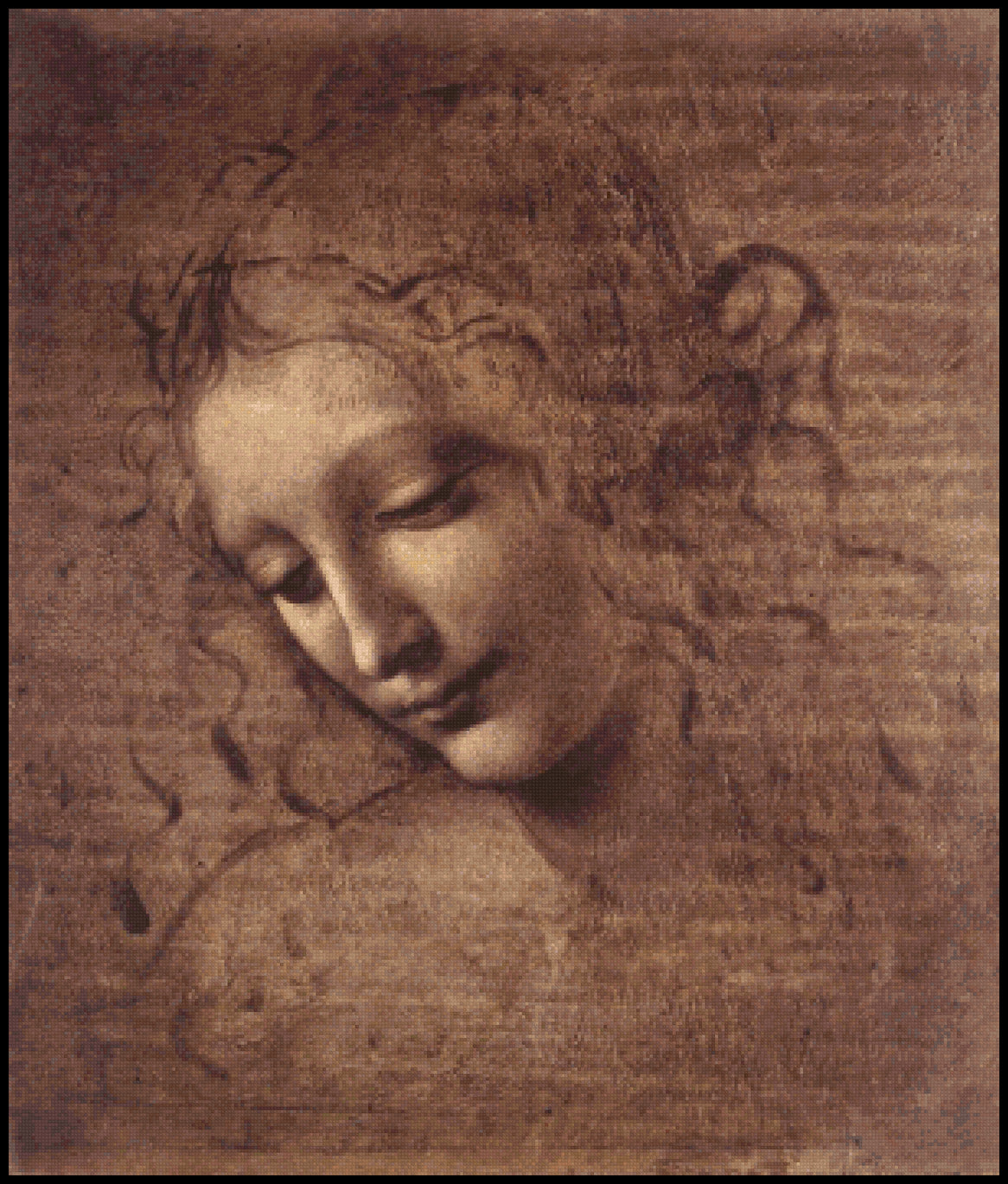 La Scapigliata Leonardo da Vinci Cross Stitch Pattern