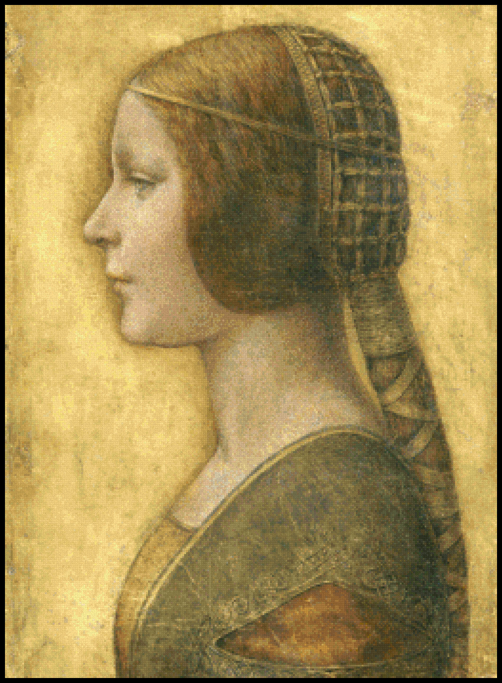 La Bella Principessa Leonardo da Vinci Cross Stitch Pattern