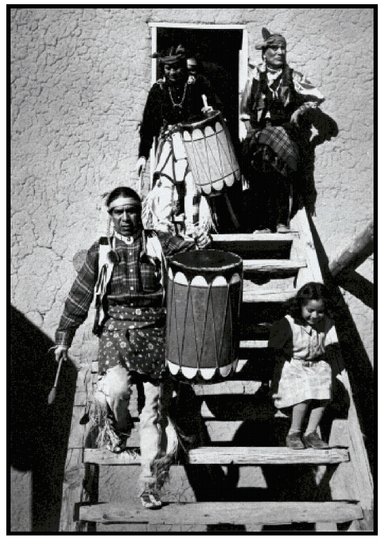 Dance, San Ildefonso Pueblo, New Mexico - Ansel Adams Cross Stitch Pattern