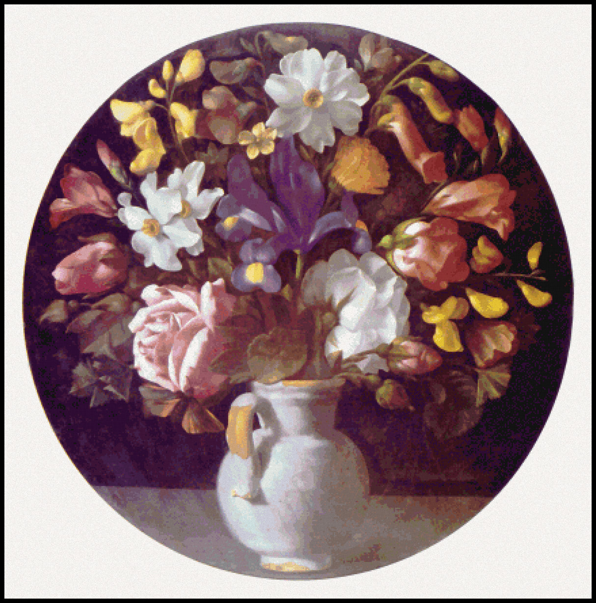 Vase of Flowers Juan Fernandez El Labrador Cross Stitch Pattern