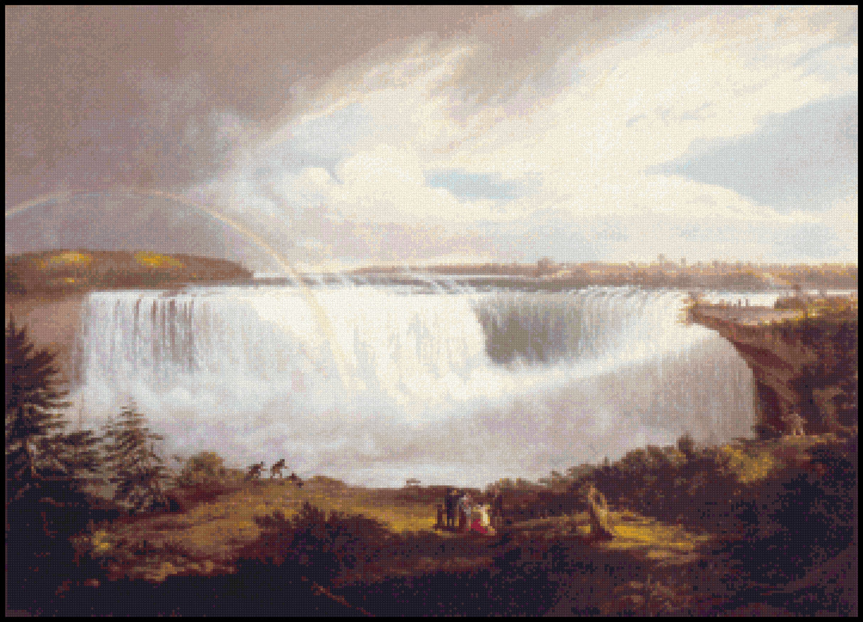 The Great Horseshoe Falls Niagara Alvan Fisher Cross Stitch Pattern