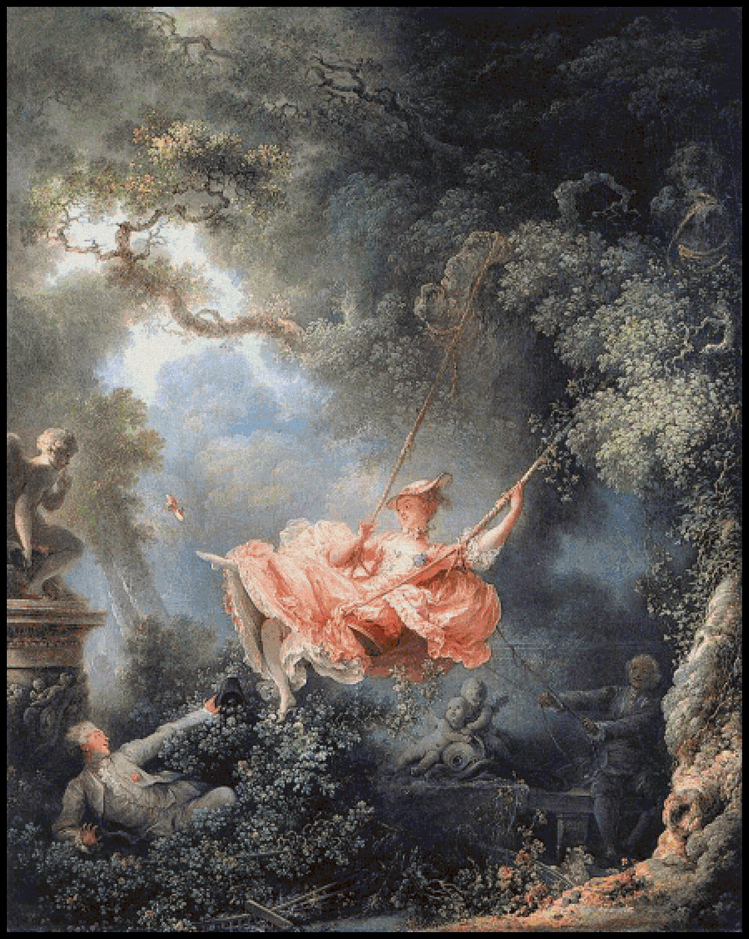 The Swing Jean-Honore Fragonard Cross Stitch Pattern