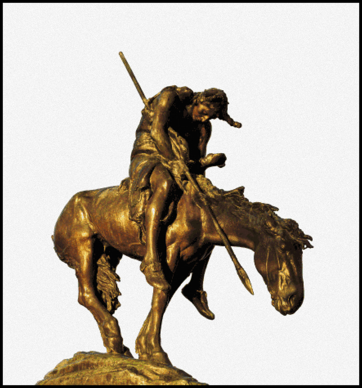 End of the Trail James Earle Fraser Cross Stitch Pattern